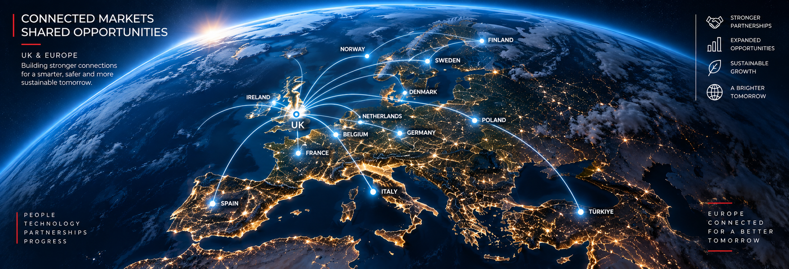 Europe UK regional network connecting markets, technology partnerships and business opportunities across European markets.